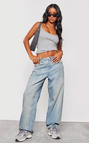Womens Vintage Wash Adjustable Cinched Side Boyfriend Jeans - - 4 - NastyGal UK (+IE) - Modalova
