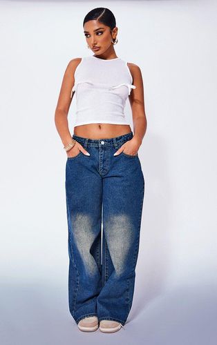 Womens Petite Vintage Wash Low Rise Boyfriend Jeans - - 2 - NastyGal UK (+IE) - Modalova