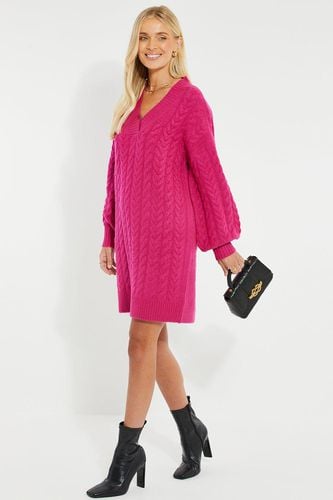 Womens 'Chalk' Cable Knit Jumper Midi Dress - - 10 - Threadbare - Modalova