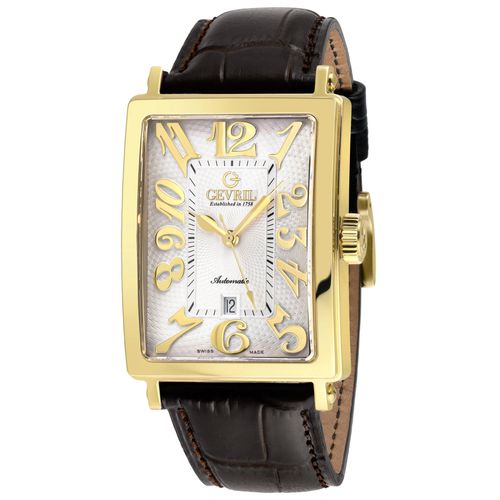 Avenue of America's Swiss Automatic Genuine Leather Band Watch - - One Size - Gevril - Modalova