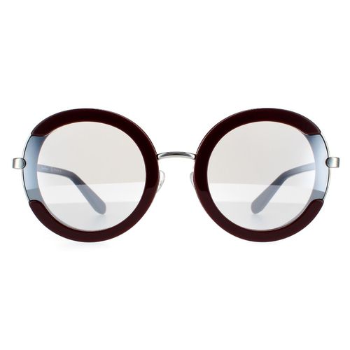 Womens Round Burgundy Grey Sunglasses - - One Size - NastyGal UK (+IE) - Modalova