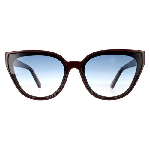 Womens Cat Eye Burgundy Blue Gradient Sunglasses - - One Size - Salvatore Ferragamo - Modalova