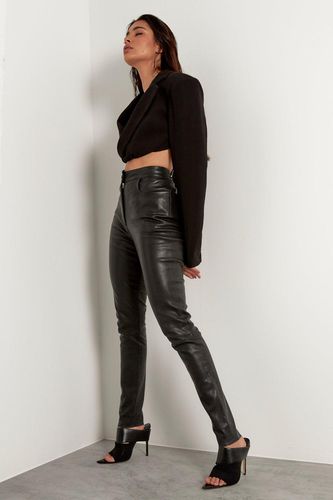 Womens Premium Leather Skinny Trousers - - 10 - MISSPAP - Modalova