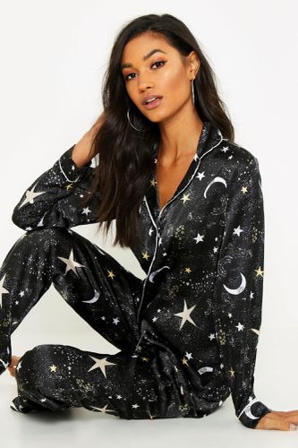 Womens Galaxy Star PJ Trouser Set - - 10 - boohoo - Modalova