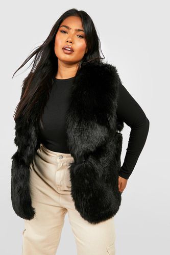 Womens Plus Faux Fur Panelled Gilet - - 16 - boohoo - Modalova
