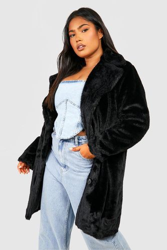 Womens Plus Collar Detail Faux Fur Coat - - 22 - boohoo - Modalova