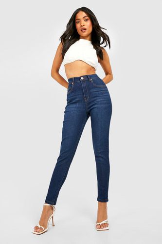 Womens Petite High Rise 5 Pocket Skinny Jeans - - 4 - boohoo - Modalova