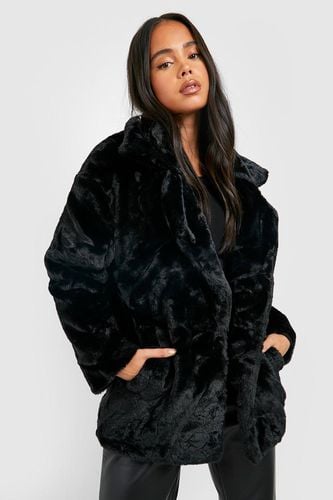 Womens Petite Oversized Collar Luxe Faux Fur Coat - - 8 - boohoo - Modalova