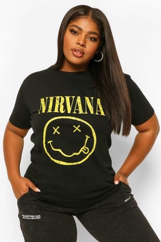 Womens Plus Nirvana Face Oversized T-shirt - - 16 - boohoo - Modalova