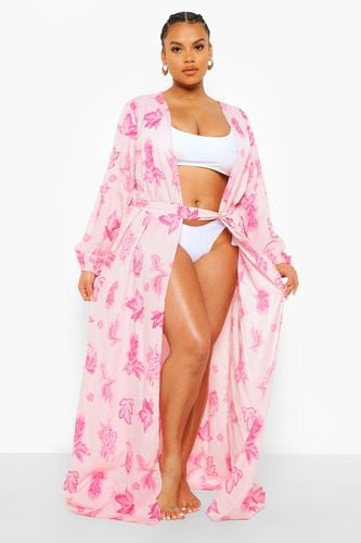 Womens Plus Paisley Print Beach Kimono - - 16 - boohoo - Modalova