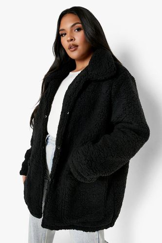 Womens Plus Faux Fur Teddy Coat - - 26 - boohoo - Modalova