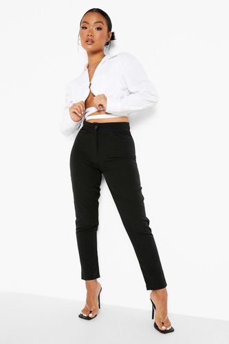 Womens Petite Button Tailored Trouser - - 12 - boohoo - Modalova