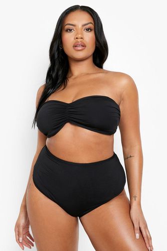 Womens Plus High Waist Bandeau Bikini Set - - 20 - boohoo - Modalova