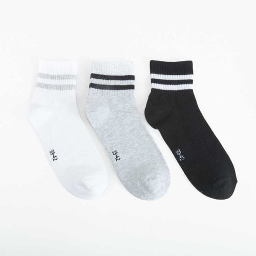Pack 3x calcetines tobilleros caña rayas MKL - Color: - Merkal - Modalova