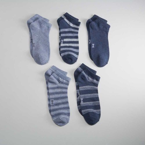 Pack x5 calcetines tobilleros rayas azules MKL - Color: - Merkal - Modalova