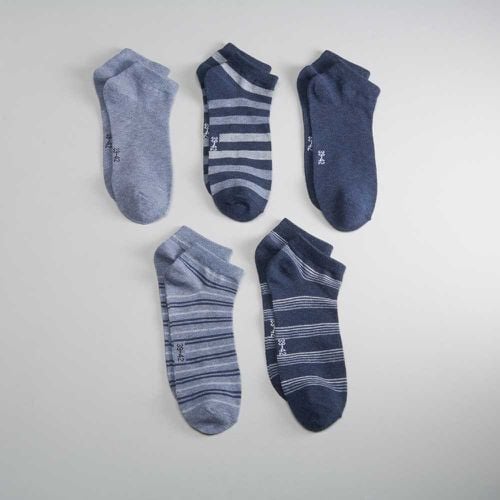 Pack x5 calcetines tobilleros rayas azules MKL - Color: - Merkal - Modalova