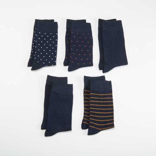 Pack x5 calcetines media caña multiazules caballer - Color: - Merkal - Modalova