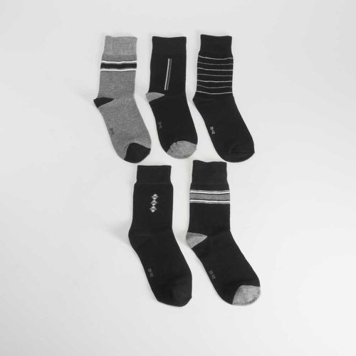 Pack x5 calcetines largos gris rayas hombre - Color: - Merkal - Modalova