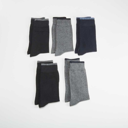 Pack x5 calcetines media caña liso detalle raya - Color: - Merkal - Modalova