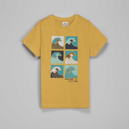 Camiseta de manga corta amarilla viñeta niño - Color: - Seven Five - Modalova