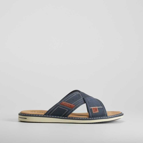 Sandalia pala cruzada acolchada azul - Talla: 44 - Senda Road - Modalova