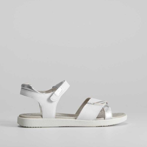 Sandalia piel blanca doble velcro - Talla: 31 - Garvalin - Modalova