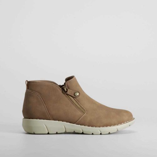 Botín marrón con cremallera - Talla: 41 - Senda Road - Modalova