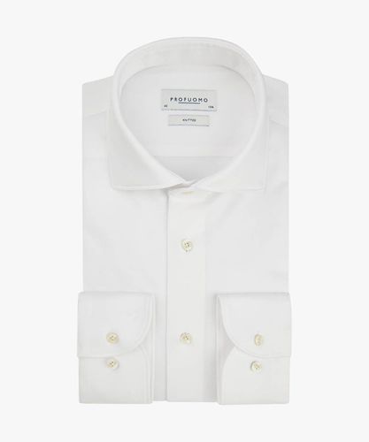 Weißes Knitted Shirt, Single Jersey Herren - Profuomo - Modalova