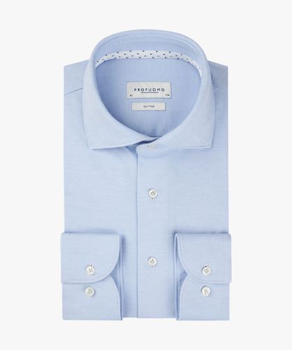 Blaues Hemd aus Single-Jersey Herren - Profuomo - Modalova