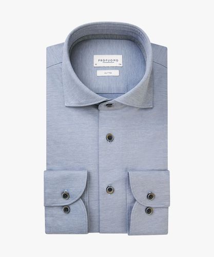 Blaues Hemd aus Single-Jersey Herren - Profuomo - Modalova