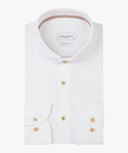 Weiße Japanese Knitted Hemd Herren - Profuomo - Modalova