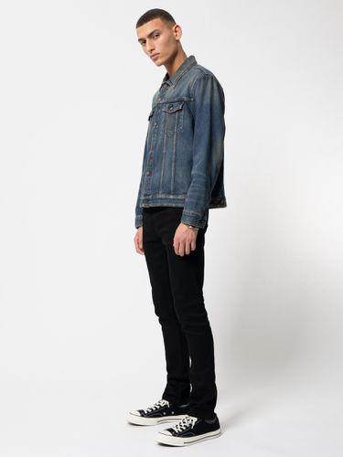 Jerry Dark Worn Men's Organic Denim Jackets X Small Sustainable Clothing - Nudie Jeans - Modalova