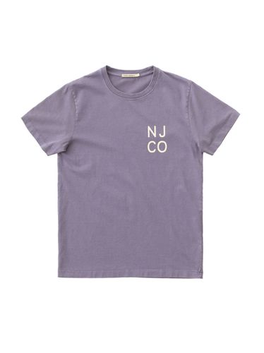 Roy NJCO Lilac Men's Organic T-shirts Large Sustainable Clothing - Nudie Jeans - Modalova