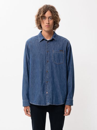 Albert Mid Worn Denim Men's Organic Shirts X Small Sustainable Clothing - Nudie Jeans - Modalova