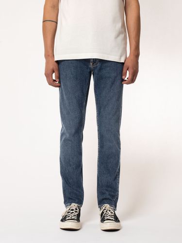 Lean Dean Ivy Navy Mid Waist Slim Tapered Fit Men's Organic Jeans W27/L30 Sustainable Denim - Nudie Jeans - Modalova