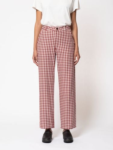 Willa Pants Checked /White Women's Organic Khakis X Small Sustainable Clothing - Nudie Jeans - Modalova