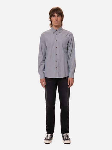 John Button Down Shirt Bluemelange Men's Organic Shirts Medium Sustainable Clothing - Nudie Jeans - Modalova