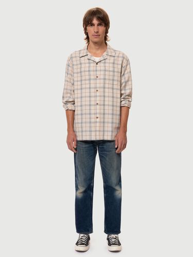 Vincent Florida Cream Men's Organic Shirts Small Sustainable Clothing - Nudie Jeans - Modalova