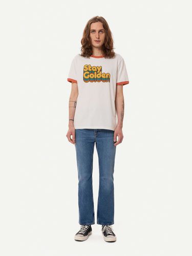 Ricky Stay Golden Chalk Men's Organic T-shirts X Large Sustainable Clothing - Nudie Jeans - Modalova