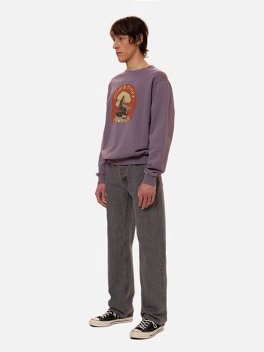 Lasse Sweater Every Mountain Lilac Men's Organic T-shirts Small Sustainable Clothing - Nudie Jeans - Modalova