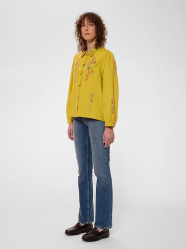 Edith Embroidery Blouse Lime Women's Organic Shirts X Small Sustainable Clothing - Nudie Jeans - Modalova