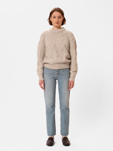 Elsa Cable Knit Oat Women's Organic Knits X Large Sustainable Clothing - Nudie Jeans - Modalova