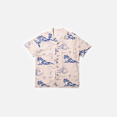 Arvid Waves Hawaii Shirt Ecru Men's Organic Shirts Small Sustainable Clothing - Nudie Jeans - Modalova