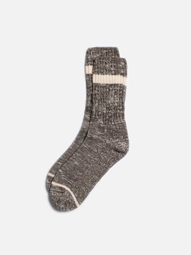 Men Slub Stripe Socks Antracitemelange Men's Organic Socks One Size Sustainable Clothing - Nudie Jeans - Modalova