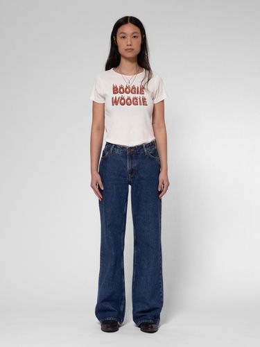 Eve T-Shirt Boogie Woogie Offwhite Women's Organic T-shirts X Small Sustainable Clothing - Nudie Jeans - Modalova