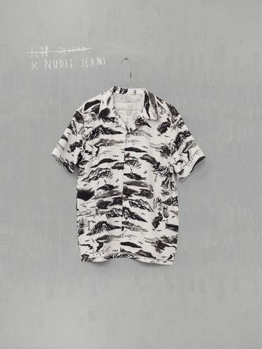 Arvid Jeff Hawaii Shirt Ecru Men's Organic X Small Sustainable Clothing - Nudie Jeans - Modalova