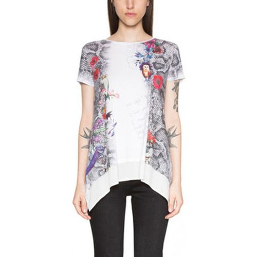 Polo T Shirt Daphne Algodon Blanx 18SWTKFJ - Desigual - Modalova