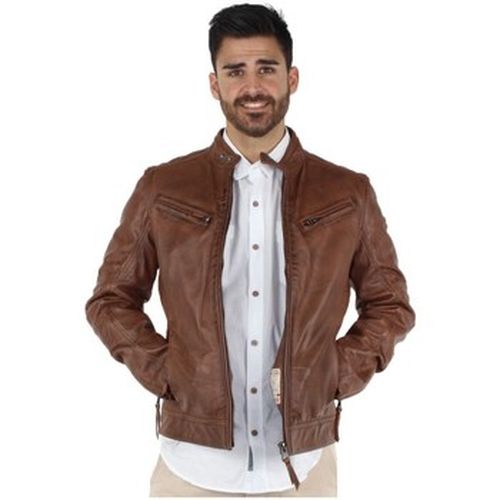 Blouson Blouson Lynch Casting en cuir ref_trk37824 Cognac - Redskins - Modalova
