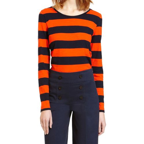 T-shirts a maniche lunghe Tee Shirt ML 112175921 Orange/Bleu - Petit Bateau - Modalova