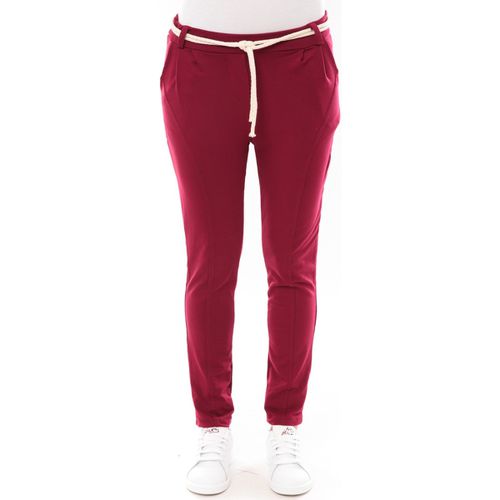 Pantaloni morbidi / Pantaloni alla zuava Pantalon Sandra bordeaux - De Fil En Aiguille - Modalova